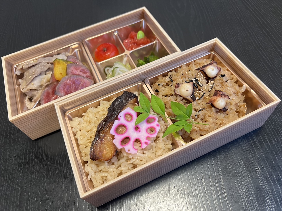 タコ飯と銀鱈飯のステーキ和御膳