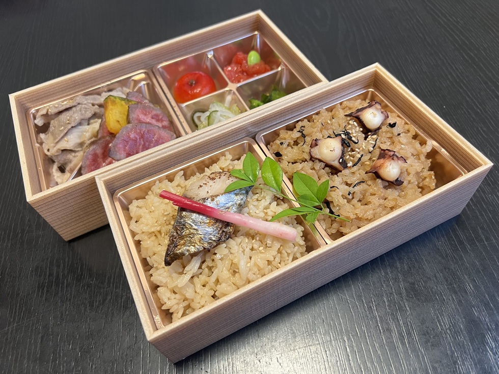 タコ飯とサワラ飯のステーキ和御膳